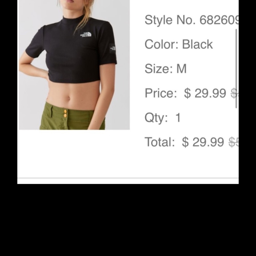 The North face shirt black tee